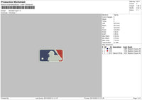 Baseball Rectangle V2 Embroidery File 6 sizes