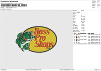 Bass Pro Shop Embroidery File 4 size