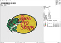 Bass Pro Shop Embroidery File 4 size