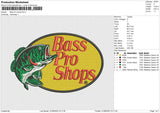 Bass Pro Shop Embroidery File 4 size