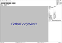 Bath N Body Embroidery File 6 sizes