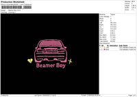 Beamer Boy Embroidery File 5 sizes