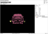 Beamer Boy Embroidery File 5 sizes