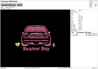 Beamer Boy Embroidery File 5 sizes