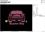 Beamer Boy Embroidery File 5 sizes