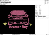 Beamer Boy Embroidery File 5 sizes