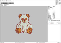 Bear Ghost Embroidery File 6 sizes