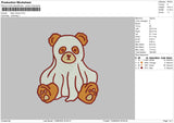 Bear Ghost Embroidery File 6 sizes