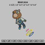 Bear 2024 Embroidery File 6 sizes