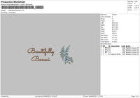 Beautiful Bonsai Embroidery File 4 sizes