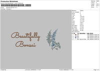 Beautiful Bonsai Embroidery File 4 sizes