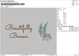 Beautiful Bonsai Embroidery File 4 sizes