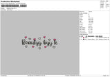 Beauty Byy Embroidery File 6 sizes