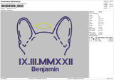 Benjamin Embroidery File 5 sizes