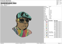 Biggie Smalls Embroidery File 5 sizes