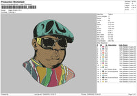 Biggie Smalls Embroidery File 5 sizes