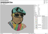 Biggie Smalls Embroidery File 5 sizes