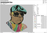 Biggie Smalls Embroidery File 5 sizes