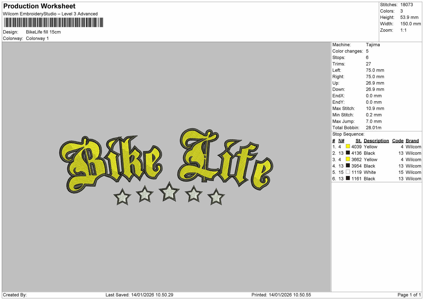 BackLife Embroidery File