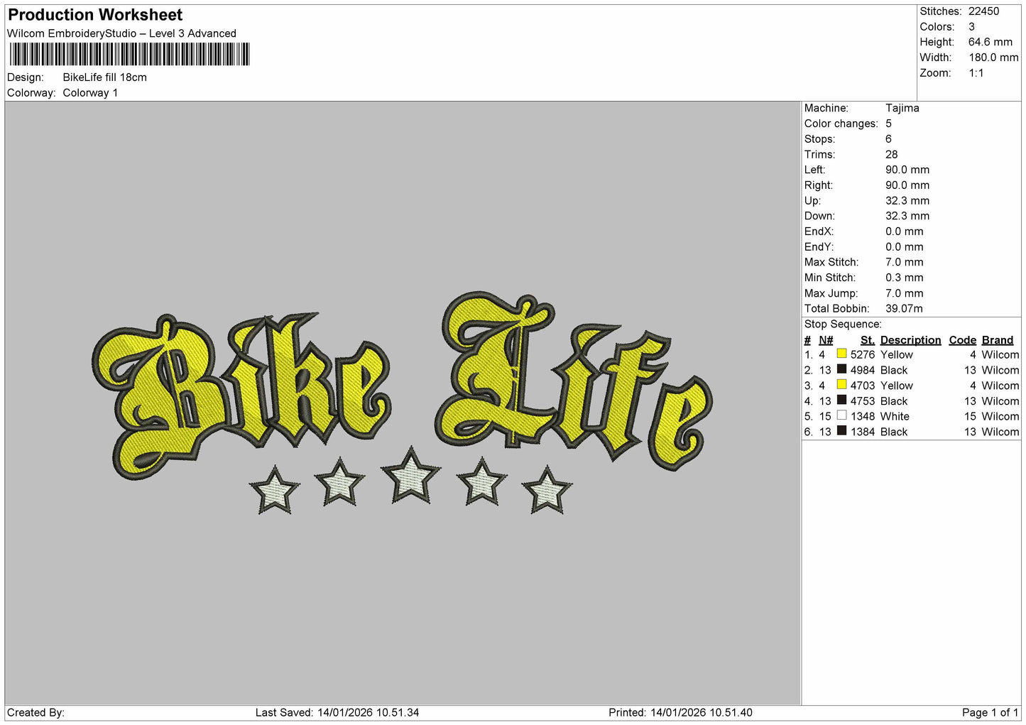 BackLife Embroidery File