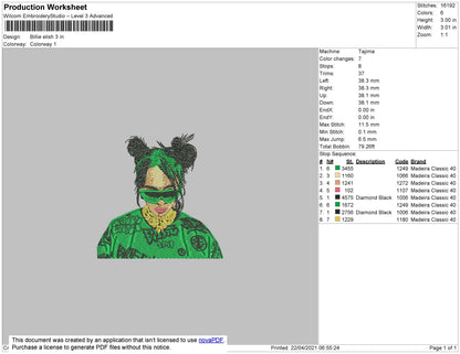 BiIIie Ellish Embroidery Design Files