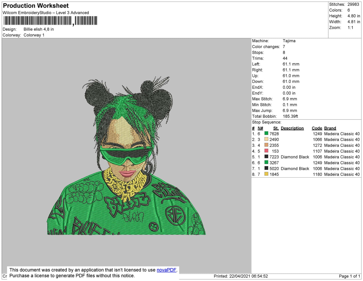 BiIIie Ellish Embroidery Design Files