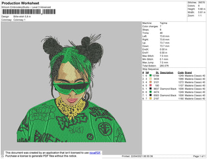 BiIIie Ellish Embroidery Design Files