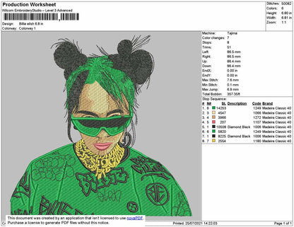 BiIIie Ellish Embroidery Design Files