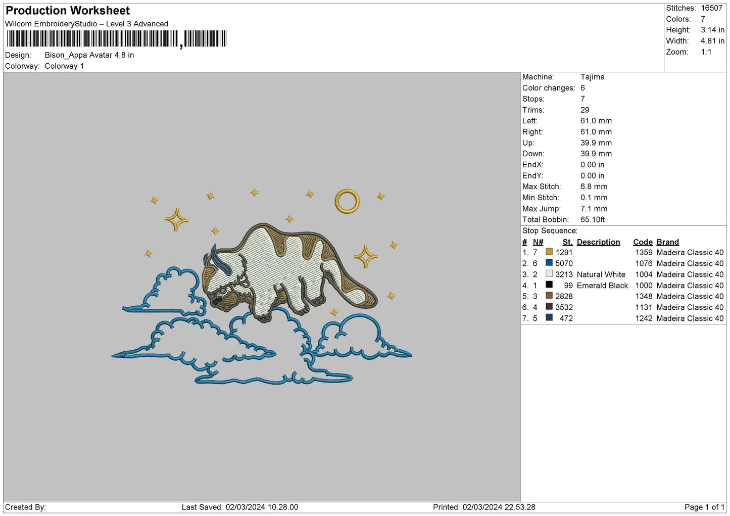Appa0203 Embroidery File 6 sizes