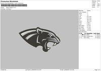 Panther 2208 Embroidery File 6 sizes