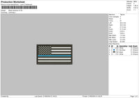 Flag V002 Embroidery File 6 sizes