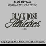 Black Text 0603 Embroidery File 6 sizes