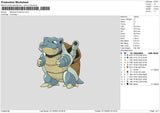 Blastoise Poke Embroidery File 6 sizes