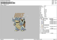 Nike Blastoise Embroidery File 6 sizes