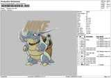 Nike Blastoise Embroidery File 6 sizes