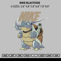 Nike Blastoise Embroidery File 6 sizes