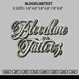 Bloodlinetext Embroidery File 6 sizes