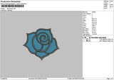 Bluerose Embroidery File 6 sizes