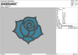 Bluerose Embroidery File 6 sizes
