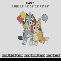 Bluey Embroidery File 6 sizes