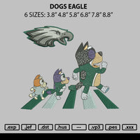 Dogs Eagle Embroidery File 6 sizes