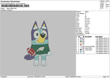 Dog Softball Embroidery File 6 sizes