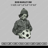 Bob Marley BW Embroidery FIle 6 sizes