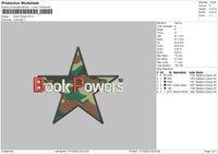 Book Powers Embroidery File 6 sizes