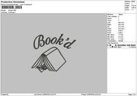 Bookdtext Embroidery File 6 sizes