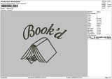 Bookdtext Embroidery File 6 sizes