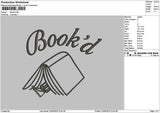 Bookdtext Embroidery File 6 sizes