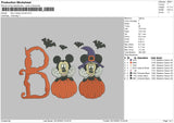 Boo Mickey Minnie Embroidery File 6 sizes