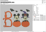 Boo Mickey Minnie Embroidery File 6 sizes