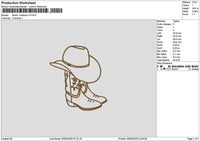 Boots Cowboys V2 Embroidery File 6 sizes
